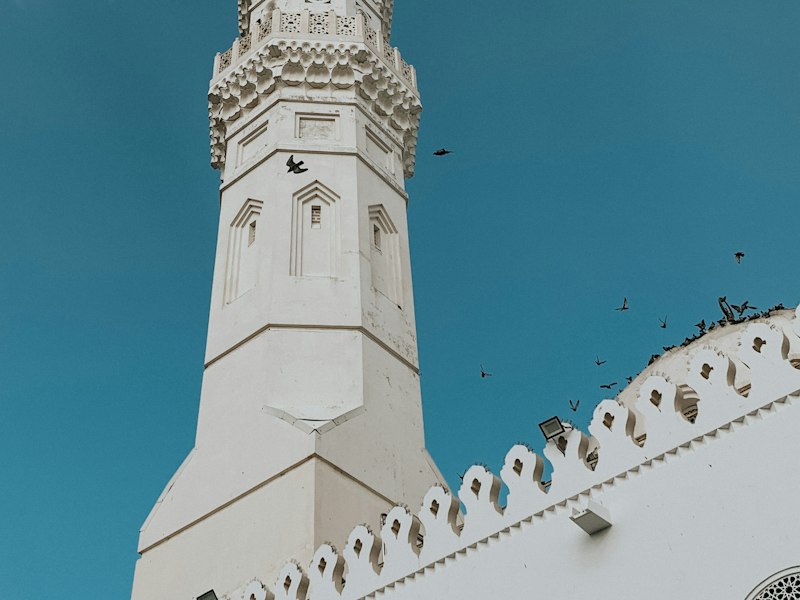 Tour de l’horloge et minarets au crépuscule